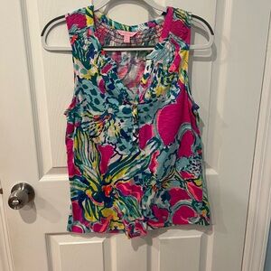 Lilly Pulitzer Vintage Floral Sleeveless Top